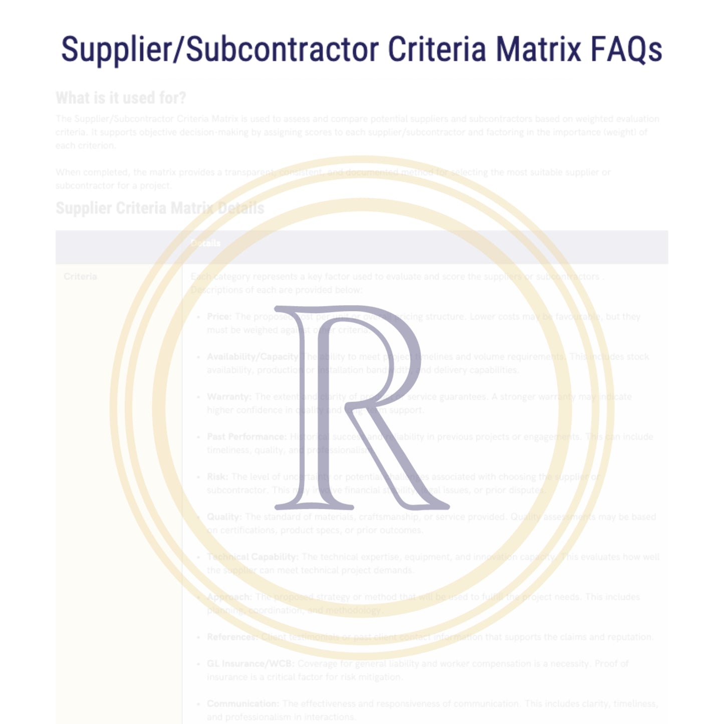 FREE Strategic Sourcing and Purchasing Tool Kit