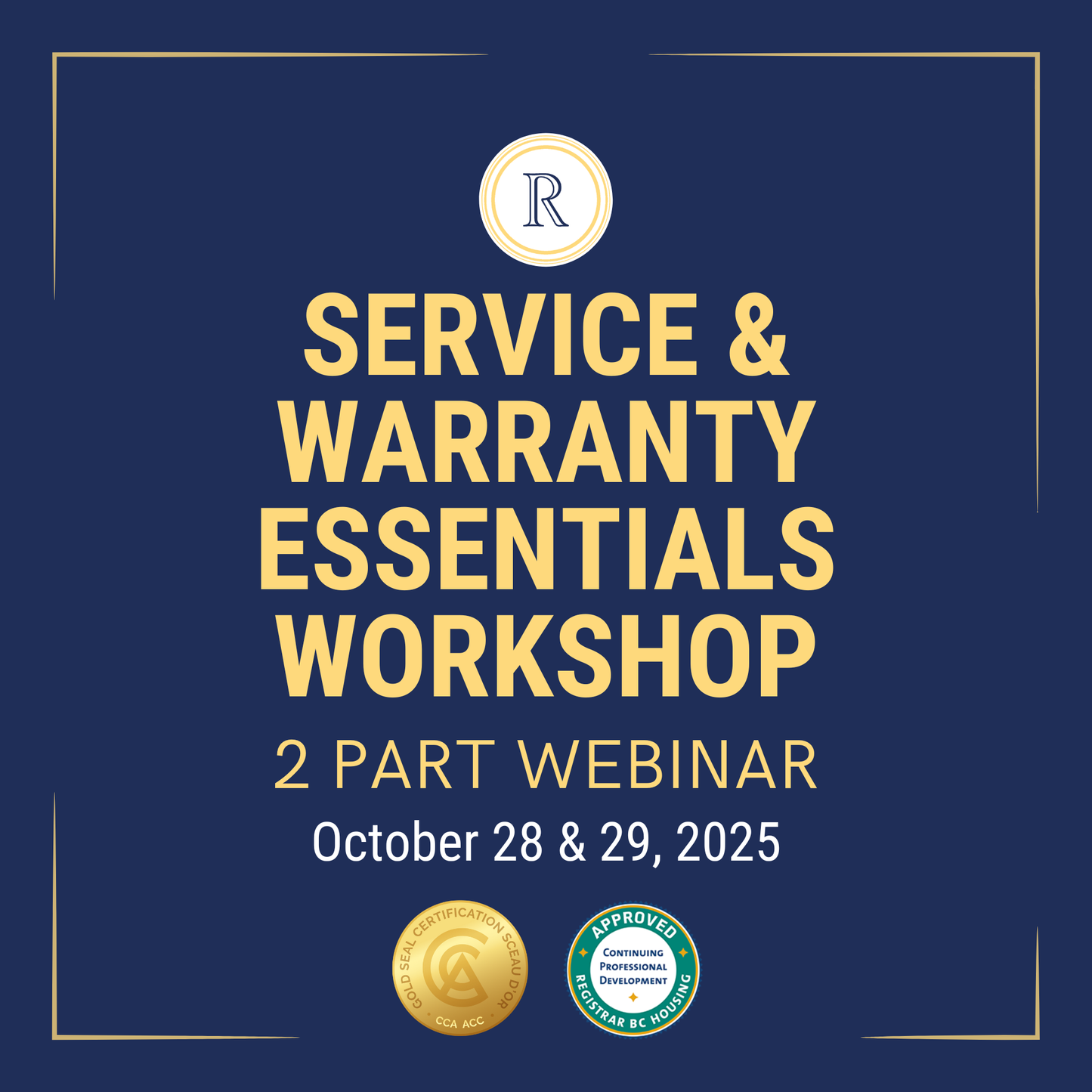 Service & Warranty Essentials for Residential Construction (2-Part Webinar)